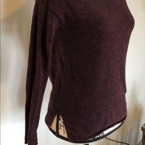 Black and Maroon Boat Neck Sweater